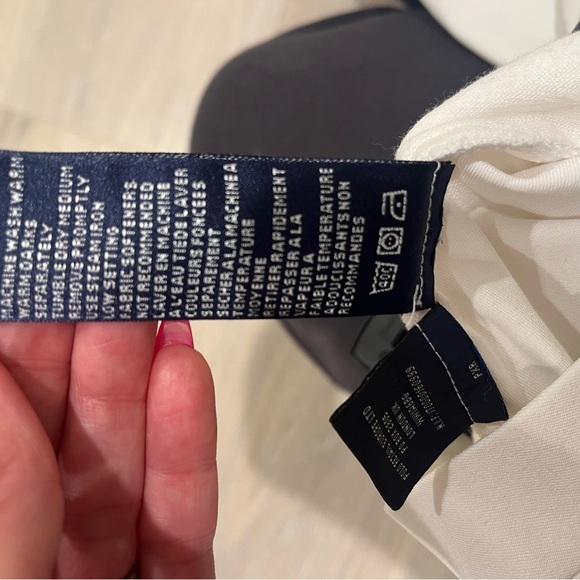 RALPH LAUREN women’s white Blue pinstripe Tennis shorts Preppy Golf Coastal - Picture 12 of 13